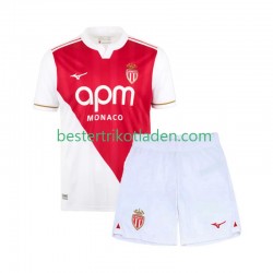 Fußballtrikot AS Monaco Heim Trikot Home 2025-2026 Kurzarm für Kinder