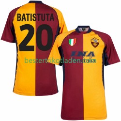 Fußballtrikot AS Rom Batistuta 20 2000 2001 Retro Heim Trikot Home Kurzarm für Herren