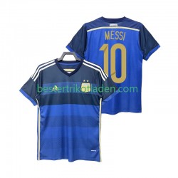 Fußballtrikot Argentinien Lionel Messi 10 2014 Retro Auswärts Trikot Away Kurzarm für Herren