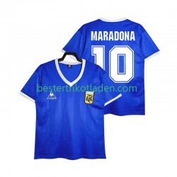 Fußballtrikot Argentinien MARADONA 10 1986 Retro Auswärts Trikot Away Kurzarm für Herren