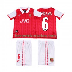 Fußballtrikot Arsenal ADAMS 6 1996 Retro Heim Trikot Home 1994 Kurzarm für Kinder