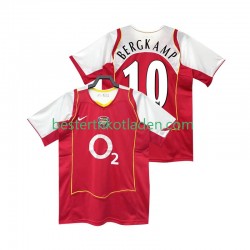 Fußballtrikot Arsenal BERGKAMP 10 2005 Retro Heim Trikot Home 2004 Kurzarm für Herren