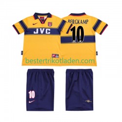 Fußballtrikot Arsenal BERGKAMP 10 1997 Retro Auswärts Trikot Away 1999 Kurzarm für Kinder