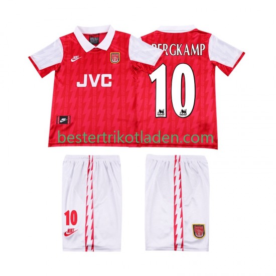 Fußballtrikot Arsenal BERGKAMP 10 1996 Retro Heim Trikot Home 1994 Kurzarm für Kinder