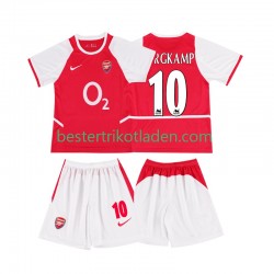 Fußballtrikot Arsenal BERGKAMP 10 2002 2003 Retro Heim Trikot Home Kurzarm für Kinder