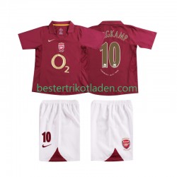 Fußballtrikot Arsenal BERGKAMP 10 2005 Retro Heim Trikot Home 2006 Kurzarm für Kinder
