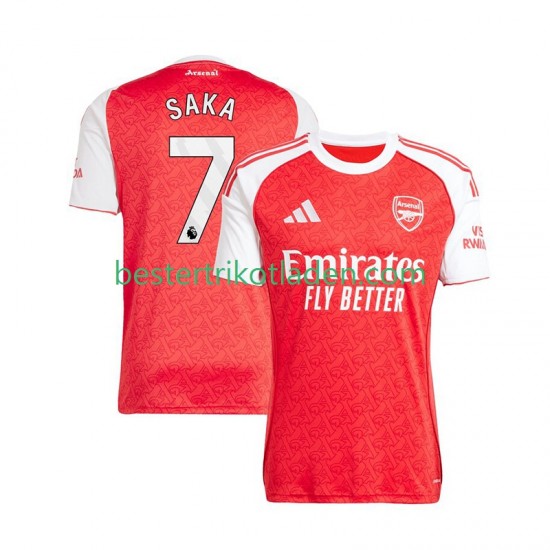 Fußballtrikot Arsenal Bukayo Saka 7 Heim Trikot Home 2025-2026 Kurzarm für Herren