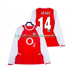 Fußballtrikot Arsenal Henry 14 2002 2003 Retro Heim Trikot Home Langarm für Herren