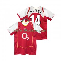 Fußballtrikot Arsenal Henry 14 2005 Retro Heim Trikot Home 2004 Kurzarm für Herren