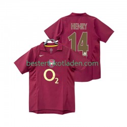 Fußballtrikot Arsenal Henry 14 2005 Retro Heim Trikot Home 2006 Kurzarm für Herren
