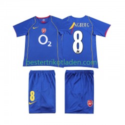 Fußballtrikot Arsenal LJUNGBERG 8 2005 Retro Auswärts Trikot Away 2004 Kurzarm für Kinder