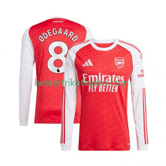 Fußballtrikot Arsenal Martin Odegaard 8 Heim Trikot Home 2025-2026 Langarm für Herren