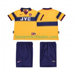 Fußballtrikot Arsenal 1997 Retro Auswärts Trikot Away 1999 Kurzarm für Kinder