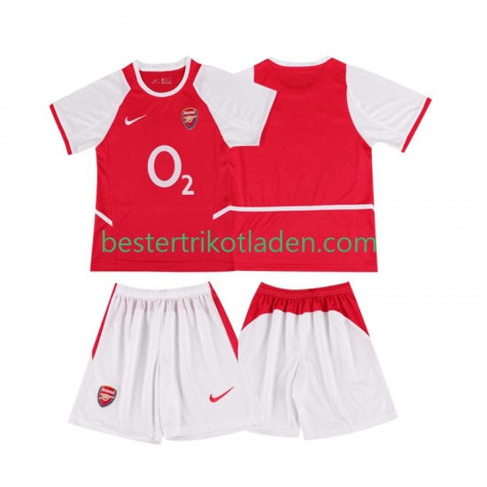 Fußballtrikot Arsenal 2002 2003 Retro Heim Trikot Home Kurzarm für Kinder