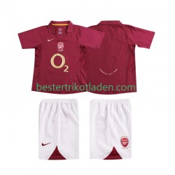 Fußballtrikot Arsenal 2005 Retro Heim Trikot Home 2006 Kurzarm für Kinder