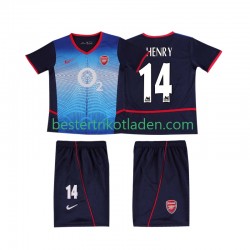 Fußballtrikot Arsenal Thierry Henry 14 2002 Retro Auswärts Trikot Away 2004 Kurzarm für Kinder