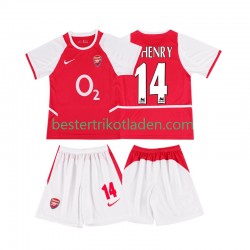 Fußballtrikot Arsenal Thierry Henry 14 2002 2003 Retro Heim Trikot Home Kurzarm für Kinder