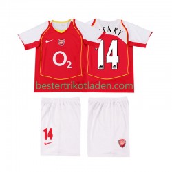 Fußballtrikot Arsenal Thierry Henry 14 2005 Retro Heim Trikot Home 2004 Kurzarm für Kinder