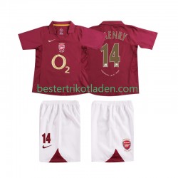 Fußballtrikot Arsenal Thierry Henry 14 2005 Retro Heim Trikot Home 2006 Kurzarm für Kinder
