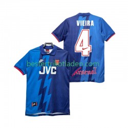 Fußballtrikot Arsenal VIEIRA 4 1995 1996 Retro Auswärts Trikot Away Kurzarm für Herren