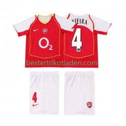 Fußballtrikot Arsenal VIEIRA 4 2005 Retro Heim Trikot Home 2004 Kurzarm für Kinder