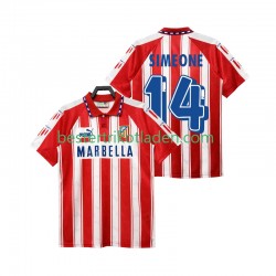Fußballtrikot Atlético Madrid SIMEONE 14 1995 Retro Heim Trikot Home 1994 Kurzarm für Herren