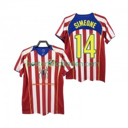 Fußballtrikot Atlético Madrid SIMEONE 14 2005 Retro Heim Trikot Home 2004 Kurzarm für Herren