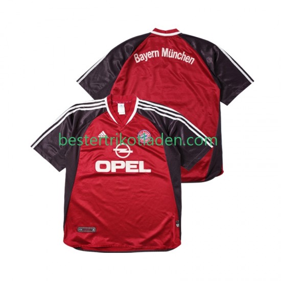 Fußballtrikot FC Bayern München 2001 2002 Retro Heim Trikot Home Kurzarm für Herren