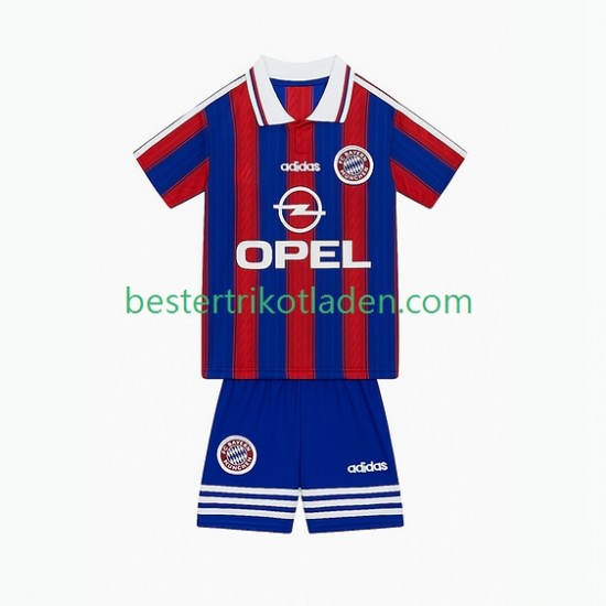 Fußballtrikot FC Bayern München 1995 1997 Retro Heim Trikot Home Kurzarm für Kinder