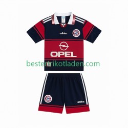 Fußballtrikot FC Bayern München 1997 Retro Heim Trikot Home 1999 Kurzarm für Kinder