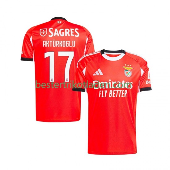Fußballtrikot Benfica Kerem Akturkoglu 17 Heim Trikot Home 2025-2026 Kurzarm für Herren