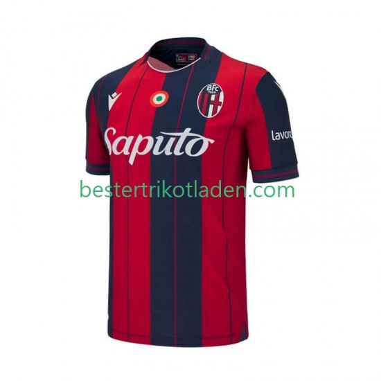 Fußballtrikot Bologna Heim Trikot Home 2025-2026 Kurzarm für Herren