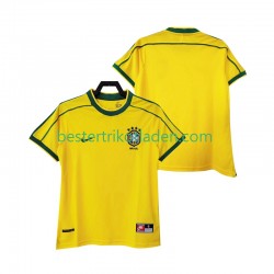 Fußballtrikot Brasilien 1998 Retro Heim Trikot Home Kurzarm für Herren