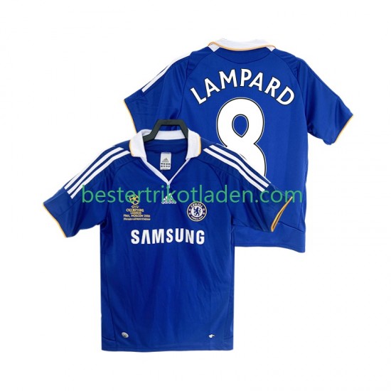 Fußballtrikot Chelsea LAMPARD 8 2007 Retro Heim Trikot Home 2008 Kurzarm für Herren