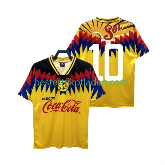 Fußballtrikot Club América 10 1995 Retro Heim Trikot Home Kurzarm für Herren