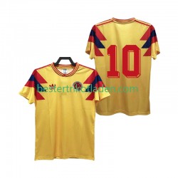 Fußballtrikot Kolumbien 10 1990 Retro Heim Trikot Home Kurzarm für Herren