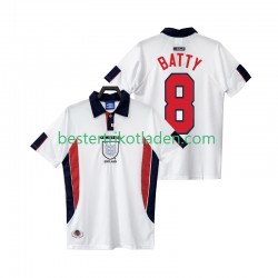 Fußballtrikot England BATTY 8 1998 Retro Heim Trikot Home Kurzarm für Herren