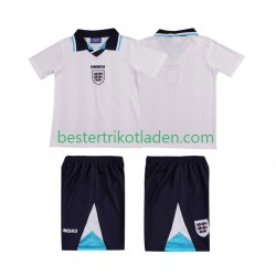 Fußballtrikot England 1996 Retro Heim Trikot Home Kurzarm für Kinder