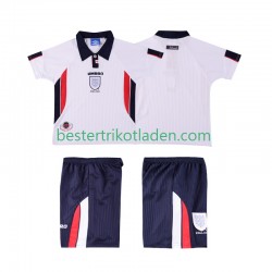 Fußballtrikot England 1998 Retro Heim Trikot Home Kurzarm für Kinder