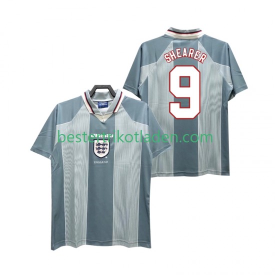 Fußballtrikot England SHEARER 9 1996 Retro Auswärts Trikot Away Kurzarm für Herren