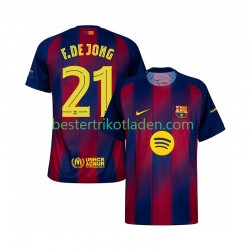 Fußballtrikot FC Barcelona Frenkie de Jong 21 Champions League Heim Trikot Home 2025-2026 Kurzarm für Herren