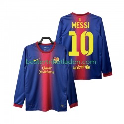 Fußballtrikot FC Barcelona Lionel Messi 10 2012 2013 Retro Heim Trikot Home Langarm für Herren