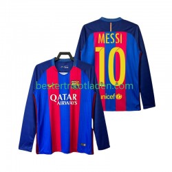Fußballtrikot FC Barcelona Lionel Messi 10 2016 2017 Retro Heim Trikot Home Langarm für Herren