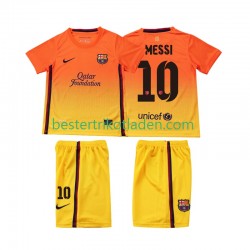Fußballtrikot FC Barcelona Lionel Messi 10 2012 2013 Retro Auswärts Trikot Away Kurzarm für Kinder
