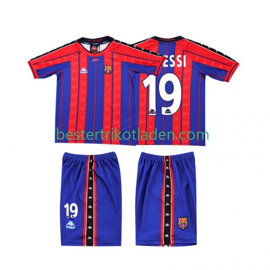 Fußballtrikot FC Barcelona Lionel Messi 19 1997 1998 Retro Heim Trikot Home Kurzarm für Kinder