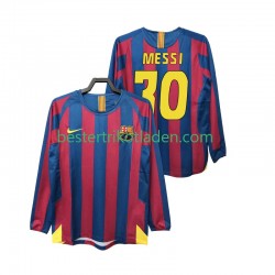 Fußballtrikot FC Barcelona Lionel Messi 30 2005 Retro Heim Trikot Home 2006 Langarm für Herren