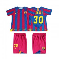 Fußballtrikot FC Barcelona Lionel Messi 30 Champions League 2005 Retro Heim Trikot Home 2006 Kurzarm für Kinder