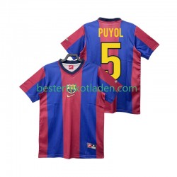Fußballtrikot FC Barcelona PUYOL 5 1998 Retro Heim Trikot Home 1999 Kurzarm für Herren