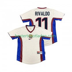 Fußballtrikot FC Barcelona RIVALDO 11 1998 Retro Auswärts Trikot Away 1999 Kurzarm für Herren
