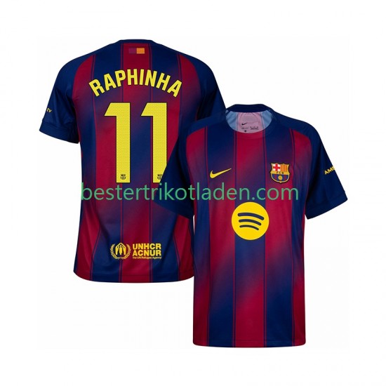 Fußballtrikot FC Barcelona Raphinha 11 Heim Trikot Home 2025-2026 Kurzarm für Herren